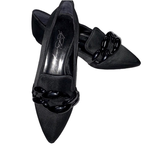 Diana Broussard black chain flats size 36 1/2 - Picture 1 of 8